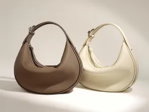 Hobo Genuine Leather Handbag, Top Handle Shoulder Bag for Women