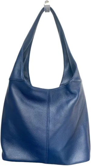 Hobo Pebbled Italian Leather Shoulder Bag – Casual Travel Tote Bag Purse