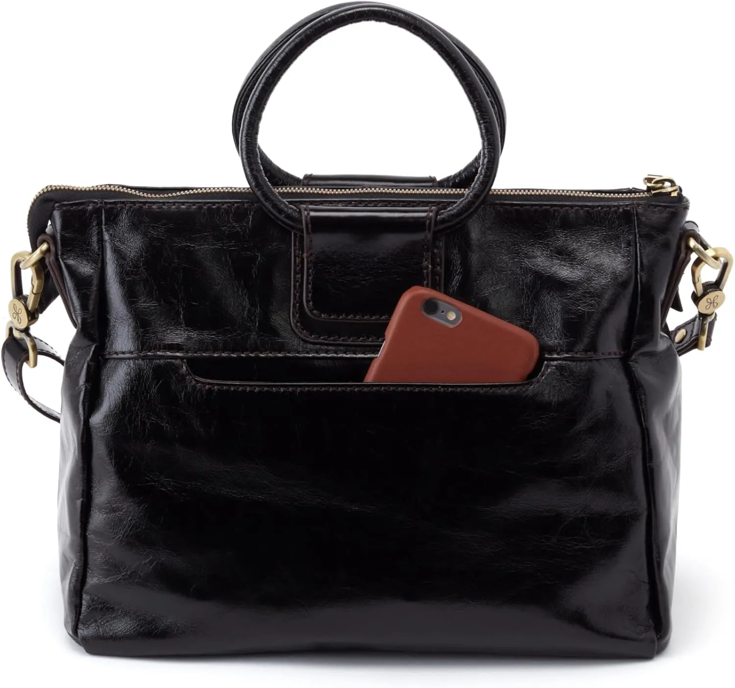 HOBO Sheila Medium Leather Satchel, Crossbody Bag for Women with Top Handle