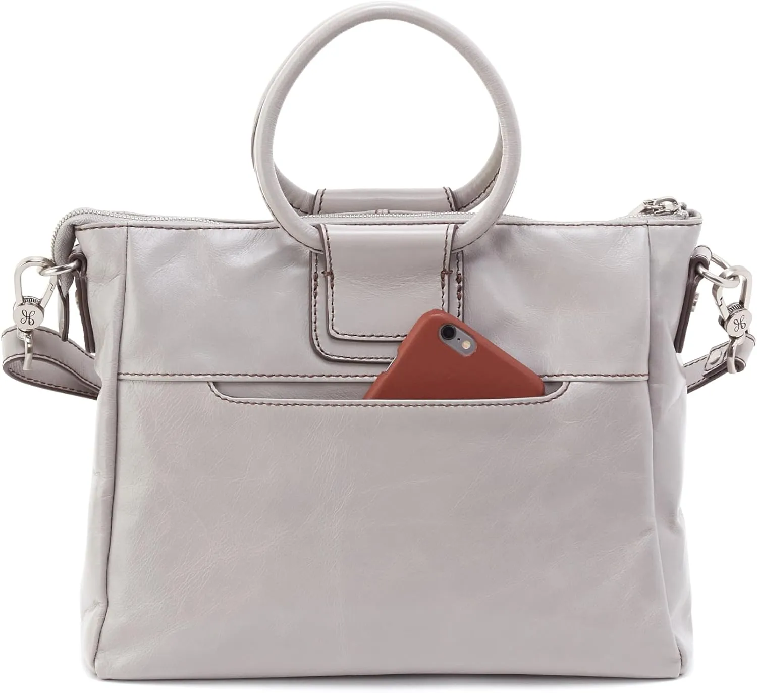 HOBO Sheila Medium Leather Satchel, Crossbody Bag for Women with Top Handle