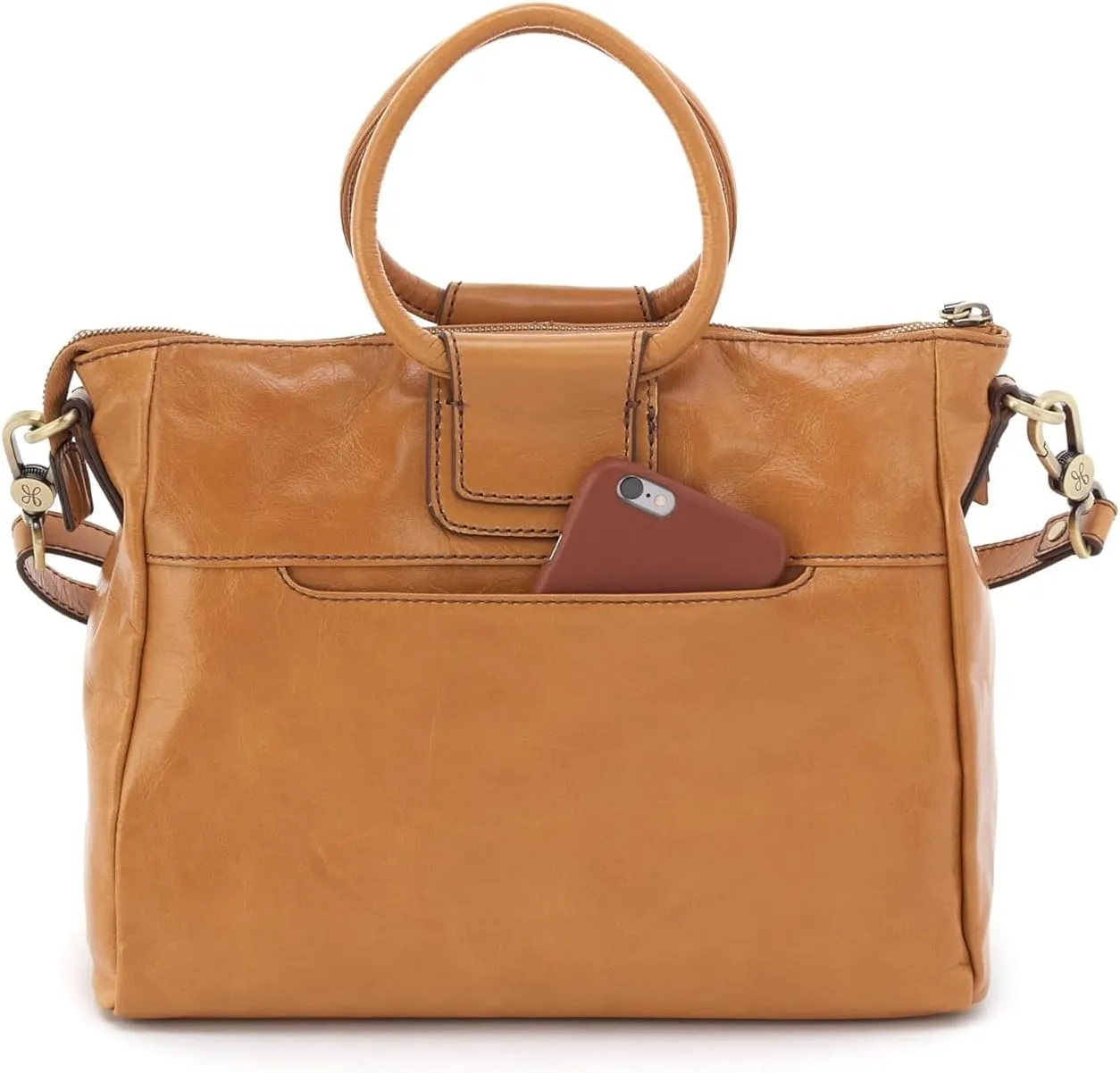 HOBO Sheila Medium Leather Satchel, Crossbody Bag for Women with Top Handle