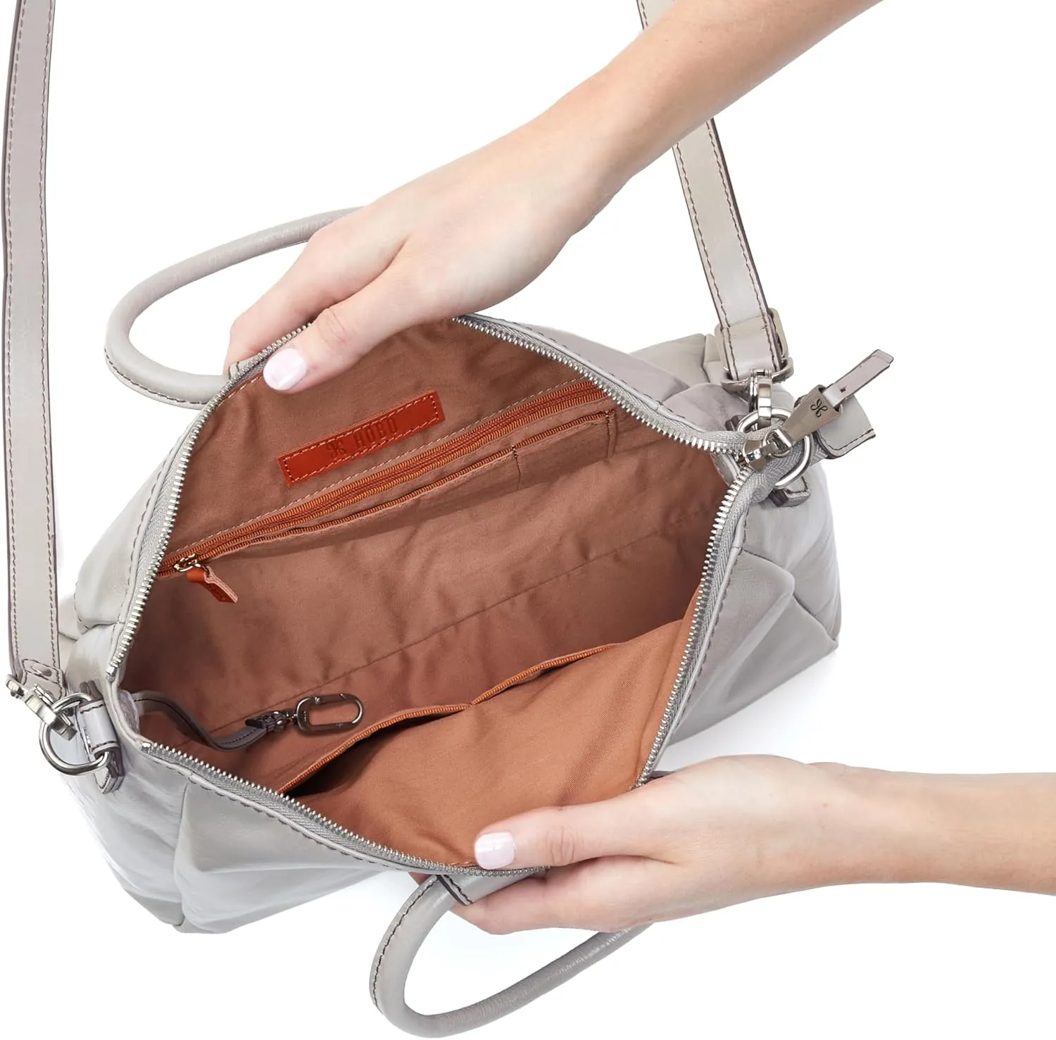 HOBO Sheila Medium Leather Satchel, Crossbody Bag for Women with Top Handle