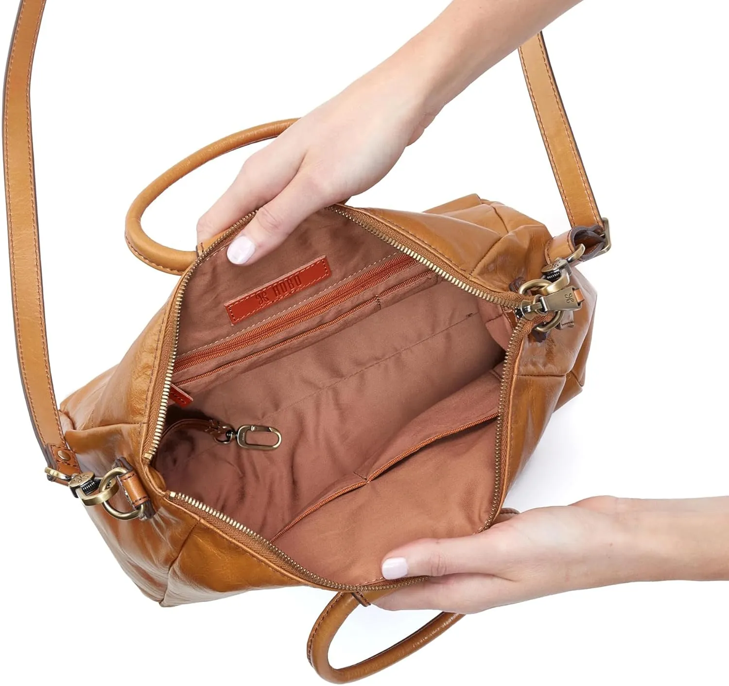 HOBO Sheila Medium Leather Satchel, Crossbody Bag for Women with Top Handle