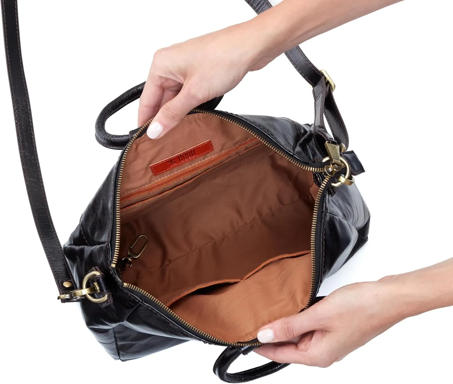 HOBO Sheila Medium Leather Satchel, Crossbody Bag for Women with Top Handle
