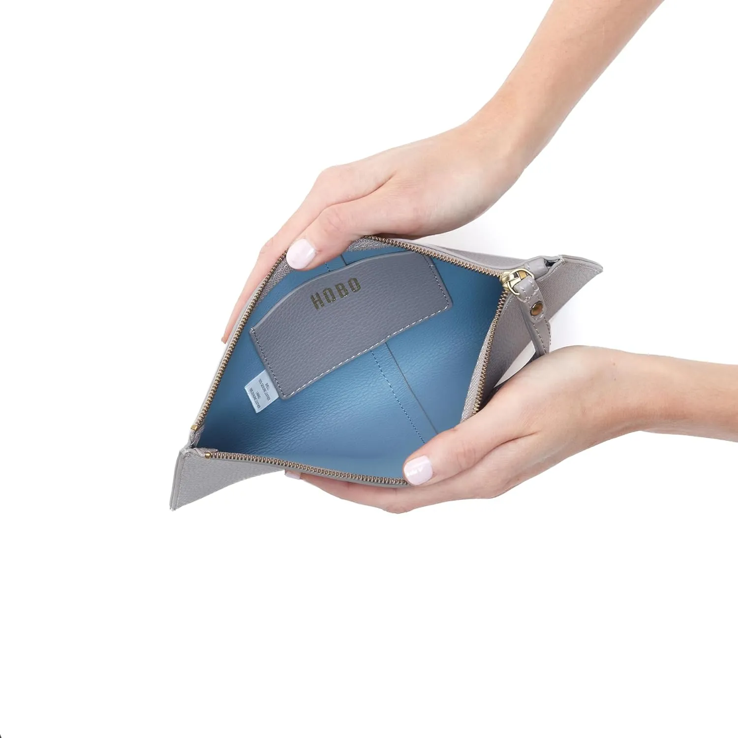 HOBO Vida Large Leather Wristlet Pouch for Women