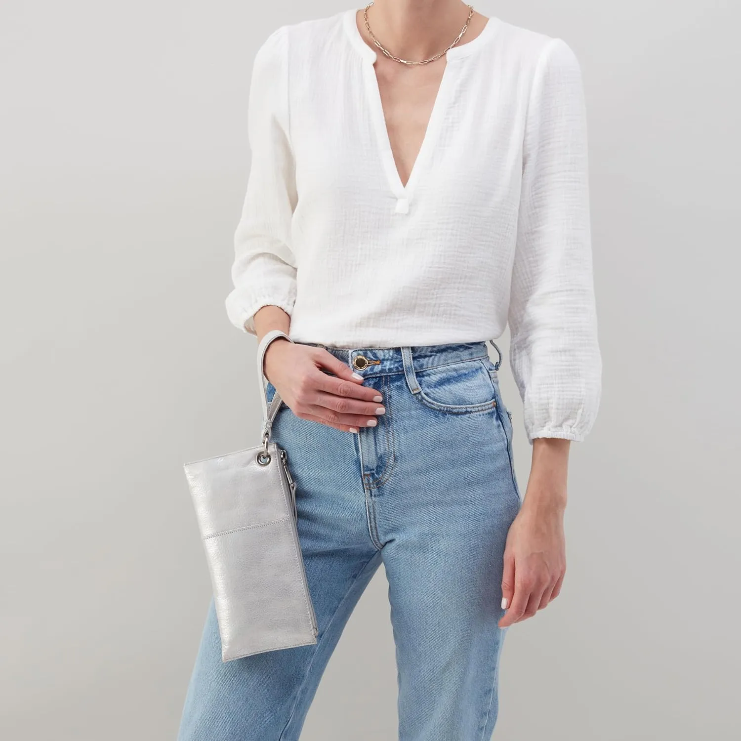 HOBO Vida Leather Wristlet Clutch Bag for Women