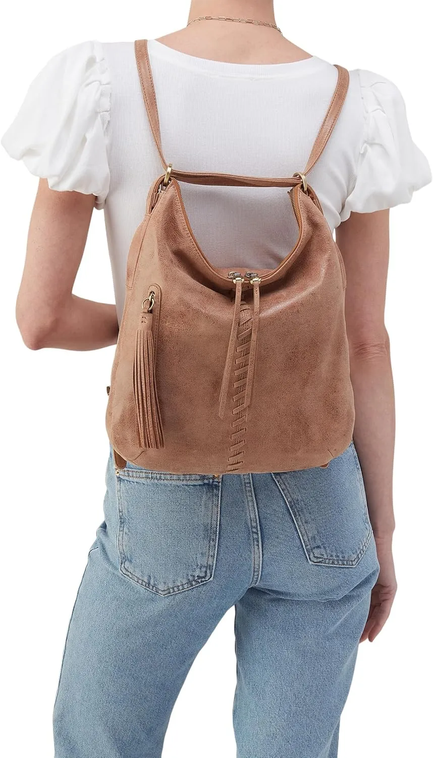 HOBO, Womens, Merrin Convertible Backpack, Hazel, One Size
