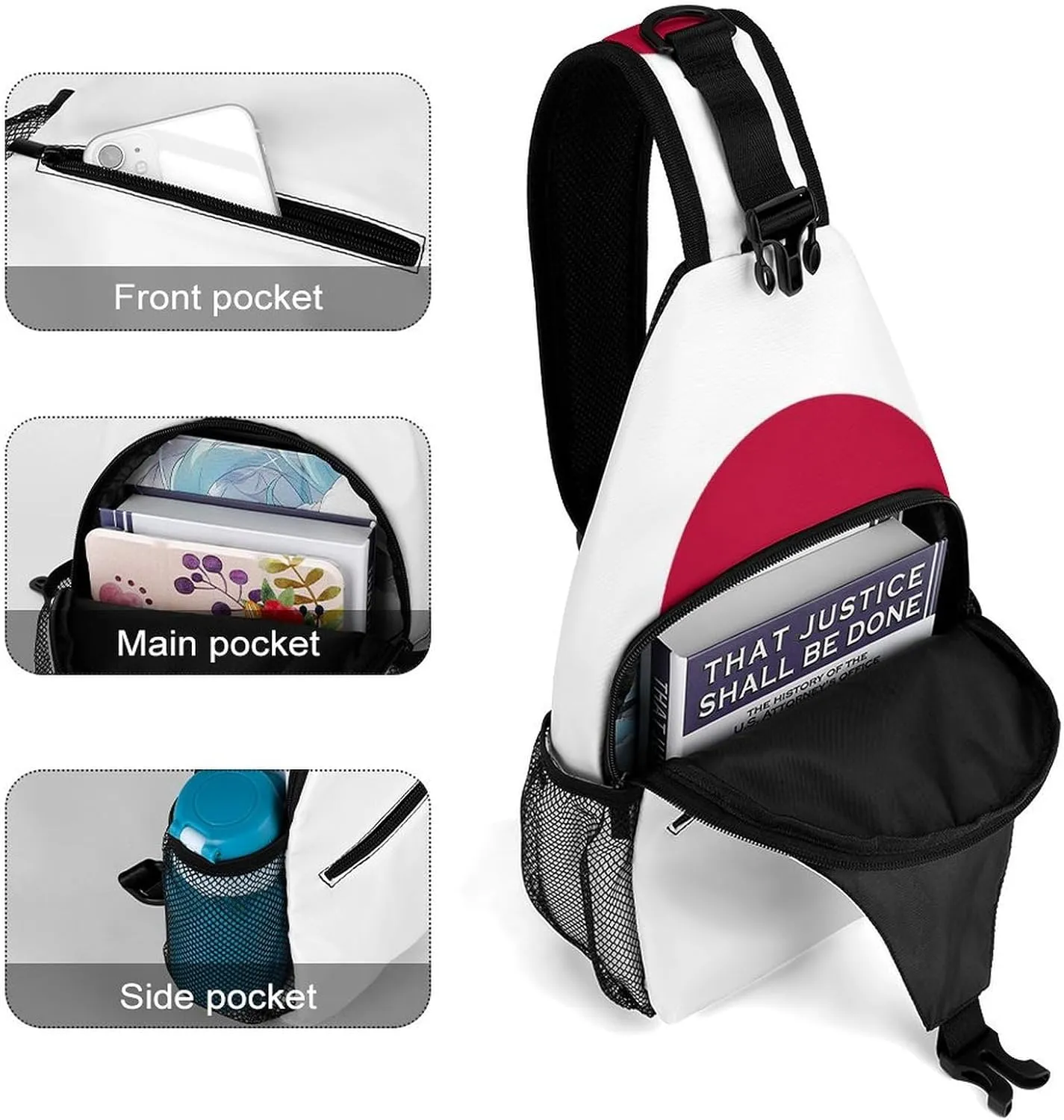 Honduras Flag Sling Bag Crossbody Chest Bag Shoulder Bag For Travel Hiking Cycling Camping