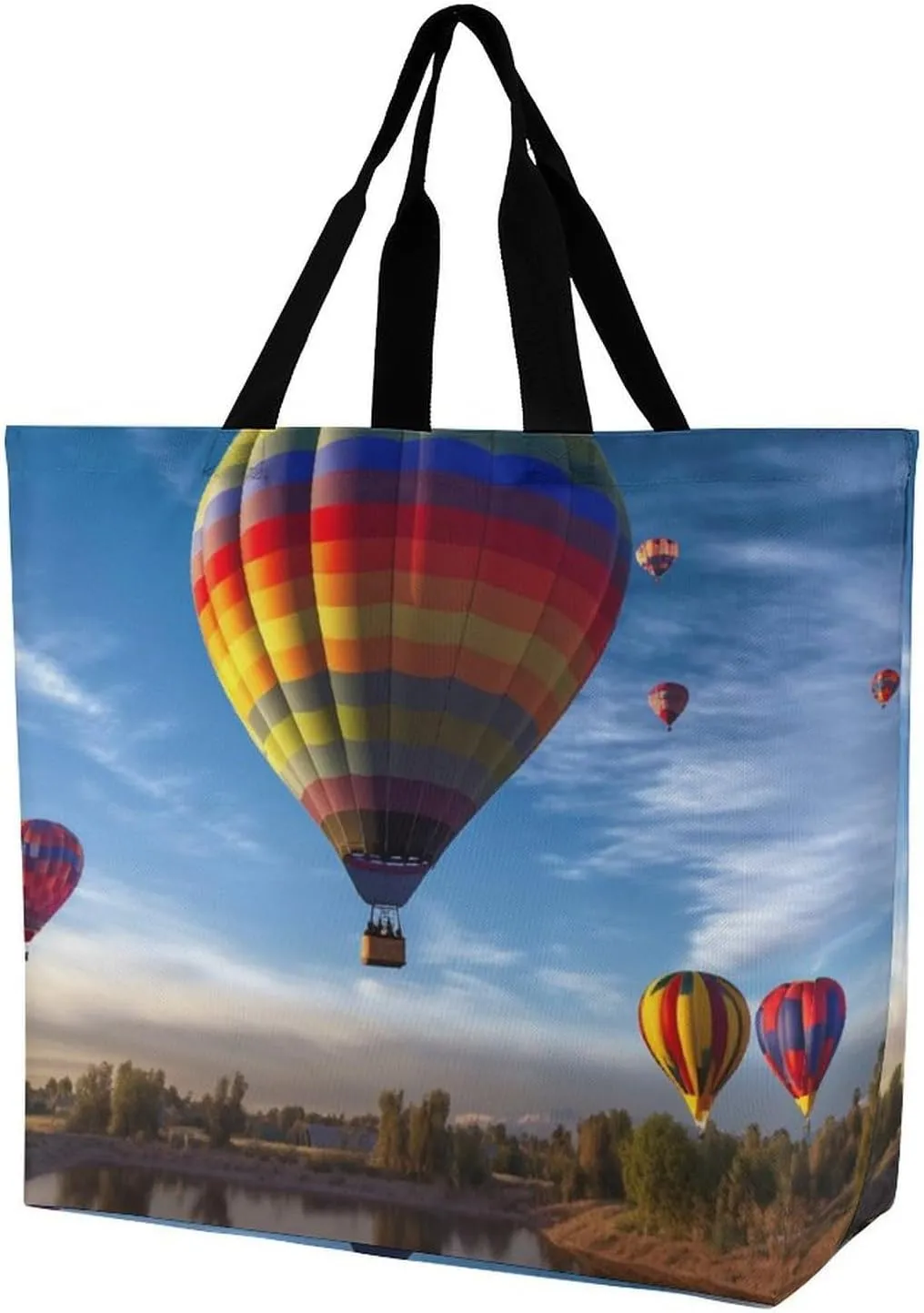 Hot Air Balloon Crossbody Bag Women's Fashion Tote Bag Shoulder Tote Bag Versatile Travel Shoulder Bag Fitness Tote Bag for Fitness Trips Out