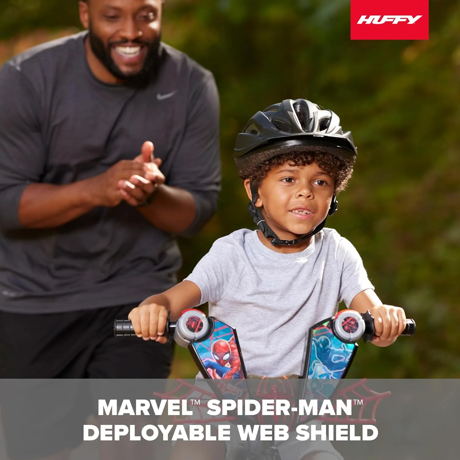 Huffy Disney and Marvel 12/16 Inch Boy's Bike for Kids, Multiple Color Options and Designs Available, Ideal for Ages 3  Years Old, Removable Training Wheels, Adjustable Seat, Simple Coaster Brake
