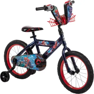 Huffy Disney and Marvel 12/16 Inch Boy's Bike for Kids, Multiple Color Options and Designs Available, Ideal for Ages 3  Years Old, Removable Training Wheels, Adjustable Seat, Simple Coaster Brake