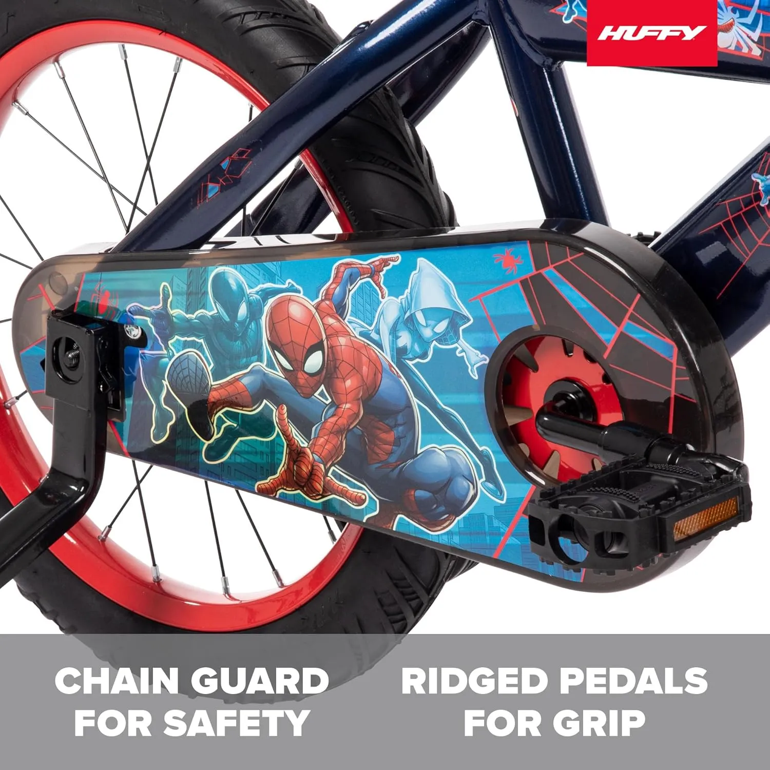 Huffy Disney and Marvel 12/16 Inch Boy's Bike for Kids, Multiple Color Options and Designs Available, Ideal for Ages 3  Years Old, Removable Training Wheels, Adjustable Seat, Simple Coaster Brake