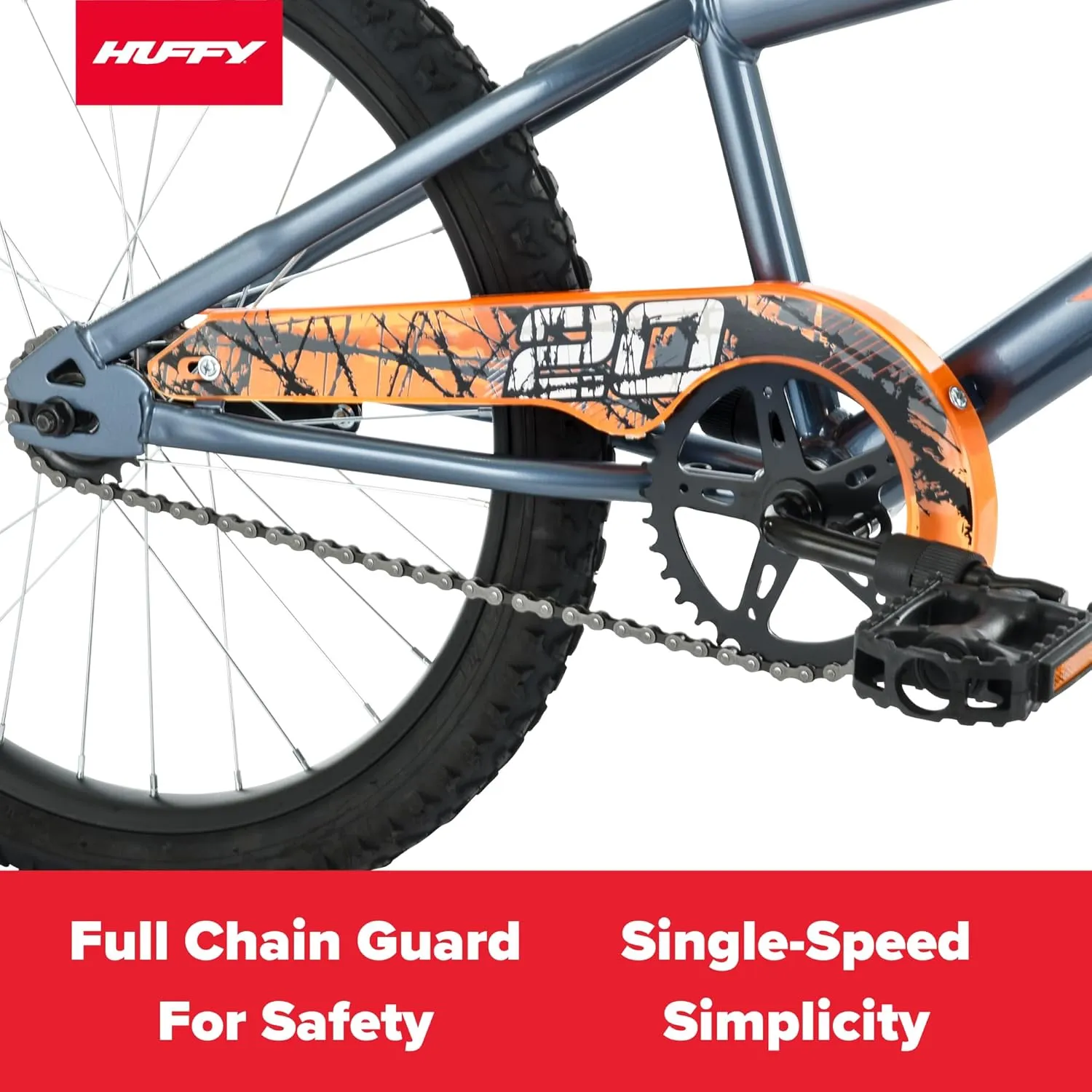 Huffy Upshot 12/16/20 Inch Boys' Bike for Kids, Ages 3  Years Old, Multiple Color Options, Removable Training Wheels (12" and 16" Only), BMX Design, Designed for Growth, Durable, Easy Assembly
