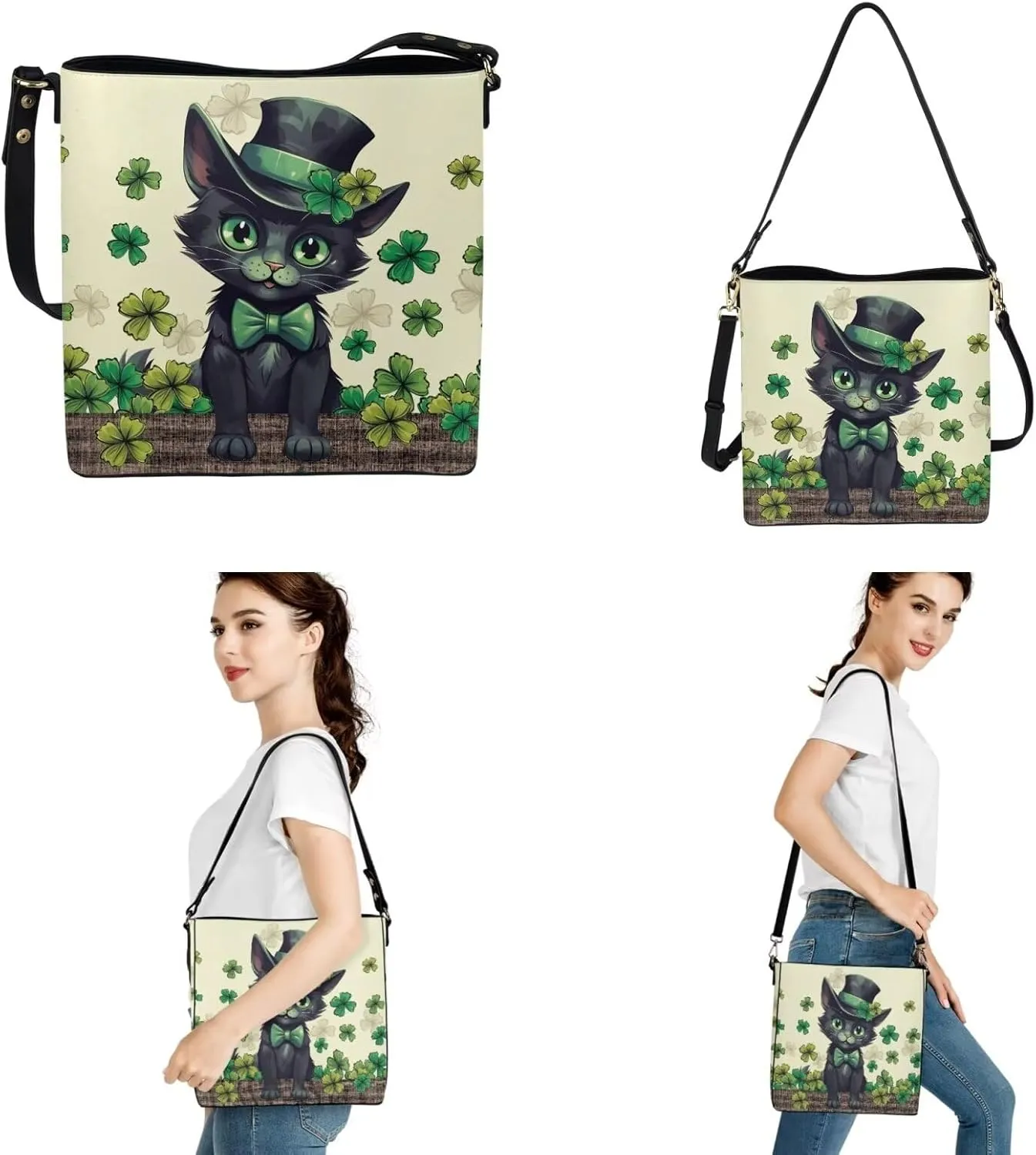 HUGS IDEA Crossbofy Purse for Women Hobo Bag with Wallet Set Leather Shoulder Bag Tote Handbag Set