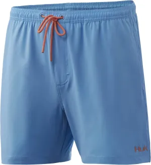 HUK Men's Volley 5.5" Elastic Waist Quick-Dry Swim Shorts