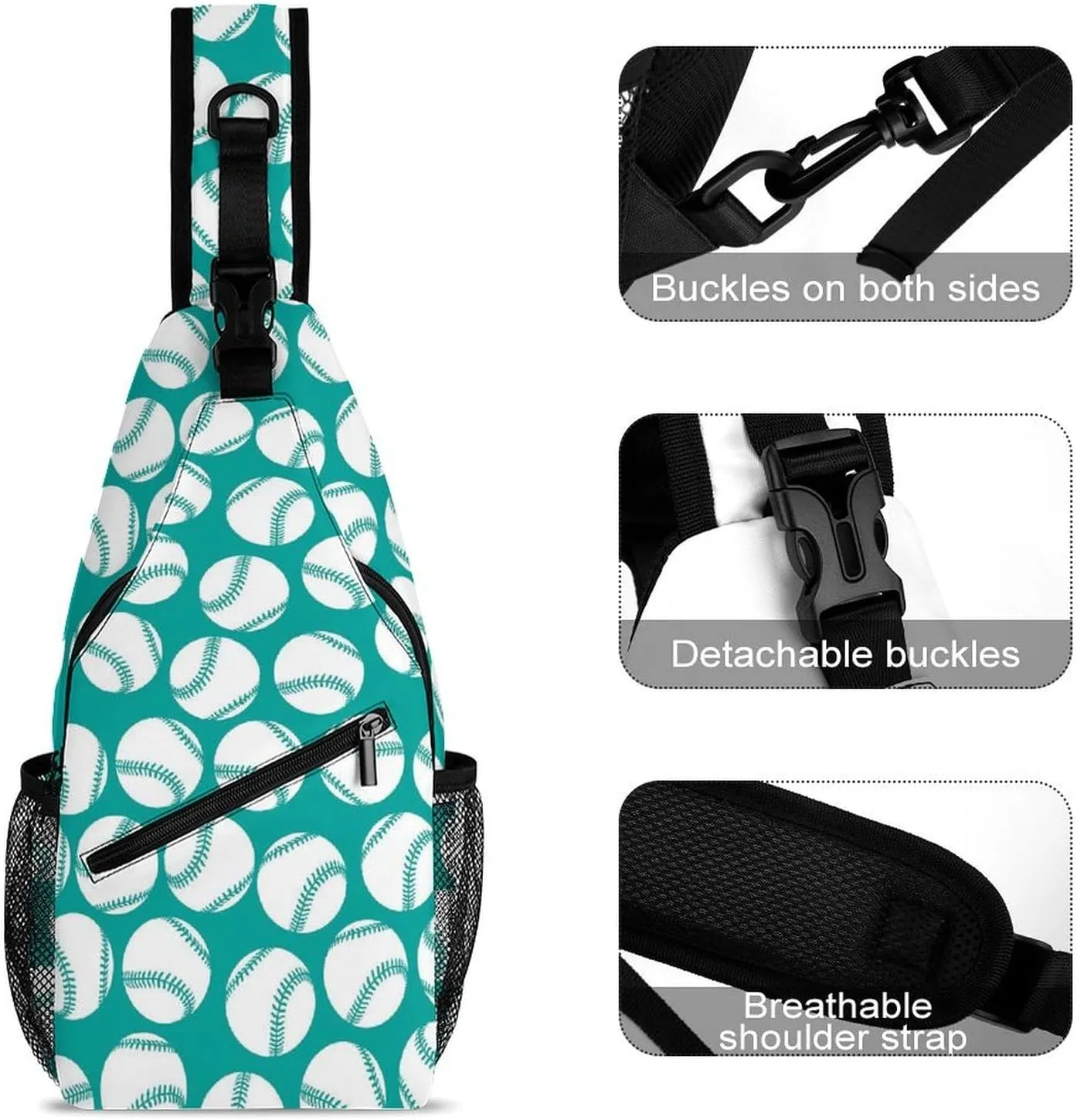 Human Skulls Versatile And Convenient Multipurpose Crossbody Bag - Perfect for Travel And Hiking