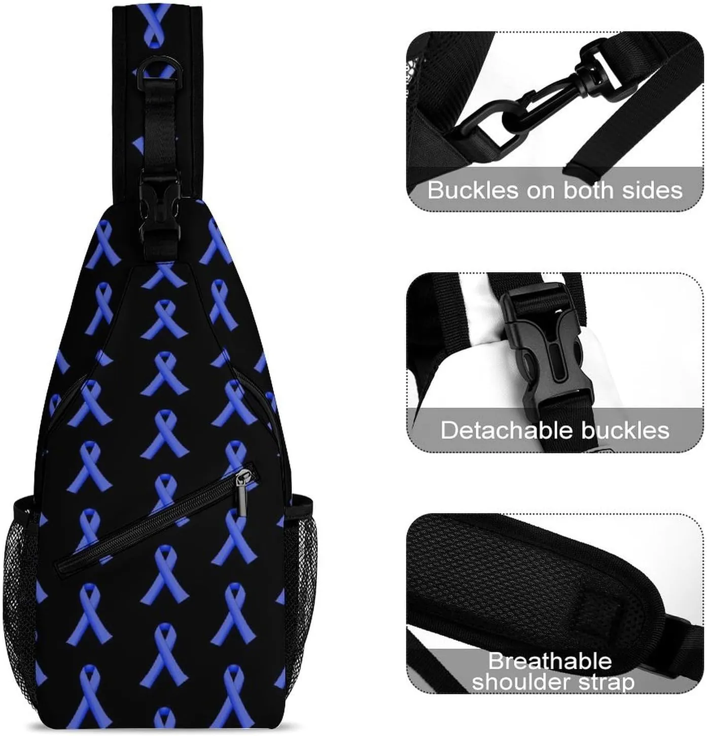 Human Skulls Versatile And Convenient Multipurpose Crossbody Bag - Perfect for Travel And Hiking
