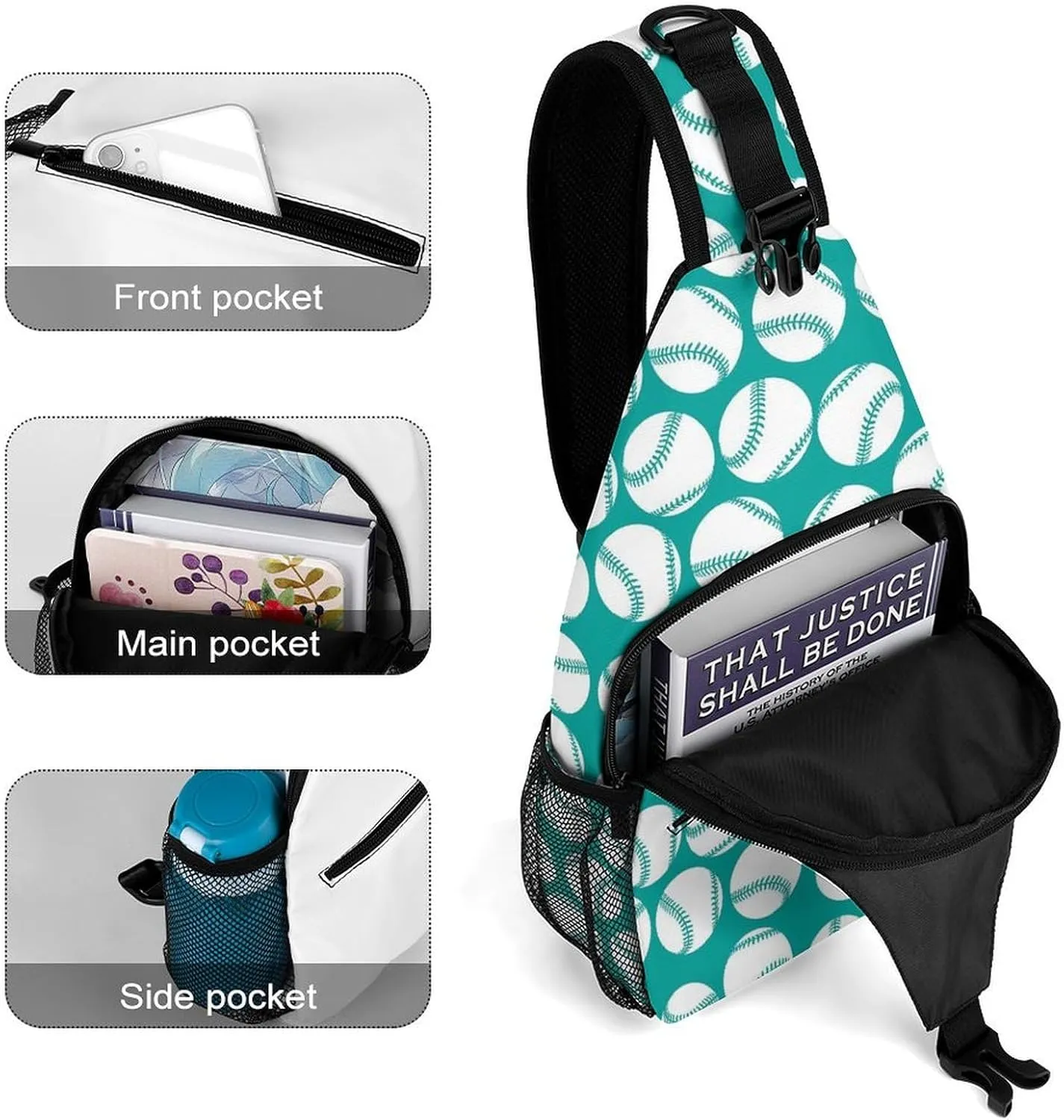 Human Skulls Versatile And Convenient Multipurpose Crossbody Bag - Perfect for Travel And Hiking
