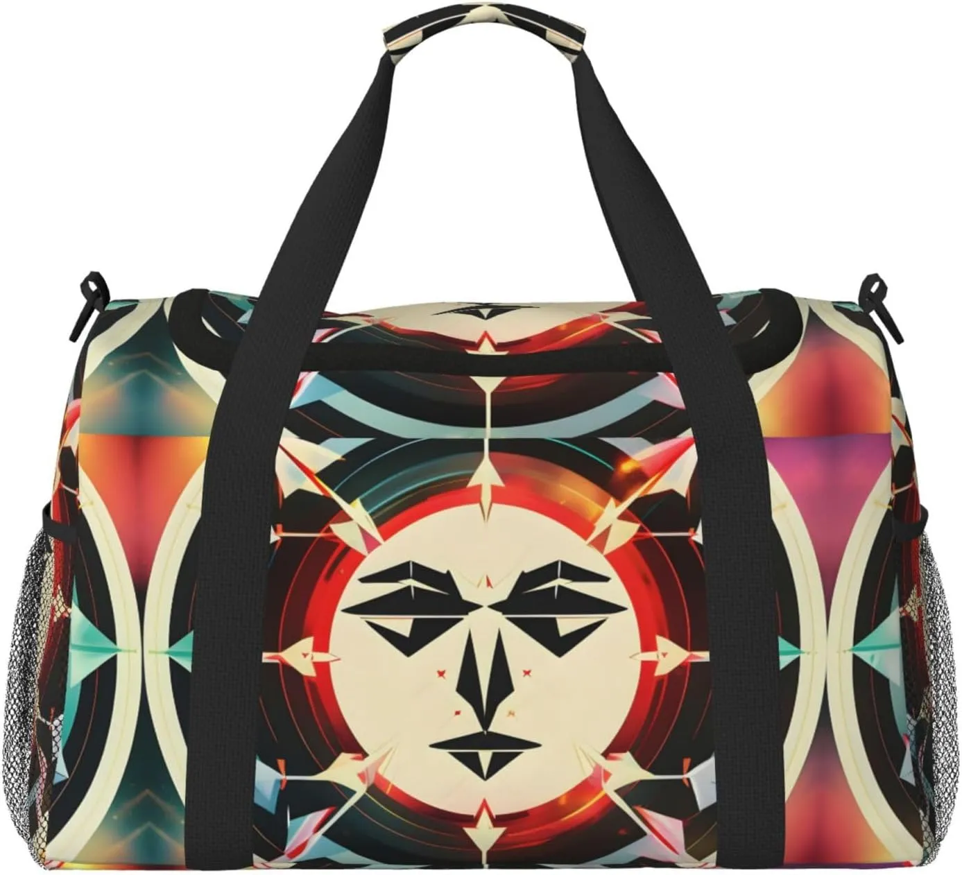 Hunting Arrows Triangles Deer print Large Canvas Travel Duffel Bag Weekender Bags for Women Overnight Bag Carry On Tote Bag