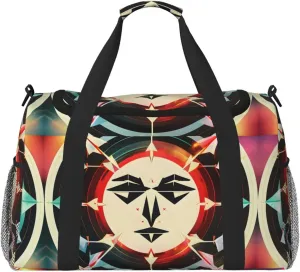 Hunting Arrows Triangles Deer print Large Canvas Travel Duffel Bag Weekender Bags for Women Overnight Bag Carry On Tote Bag