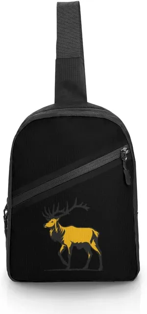 Hunting Deer Sling Backpack Crossbody Shoulder Bag Casual Chest Bag Travel Hiking Daypack