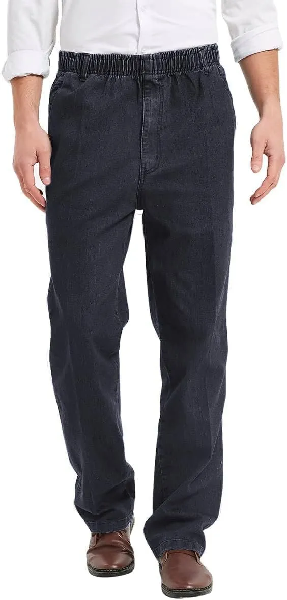 IDEALSANXUN Men’s Elastic Waist Jeans
