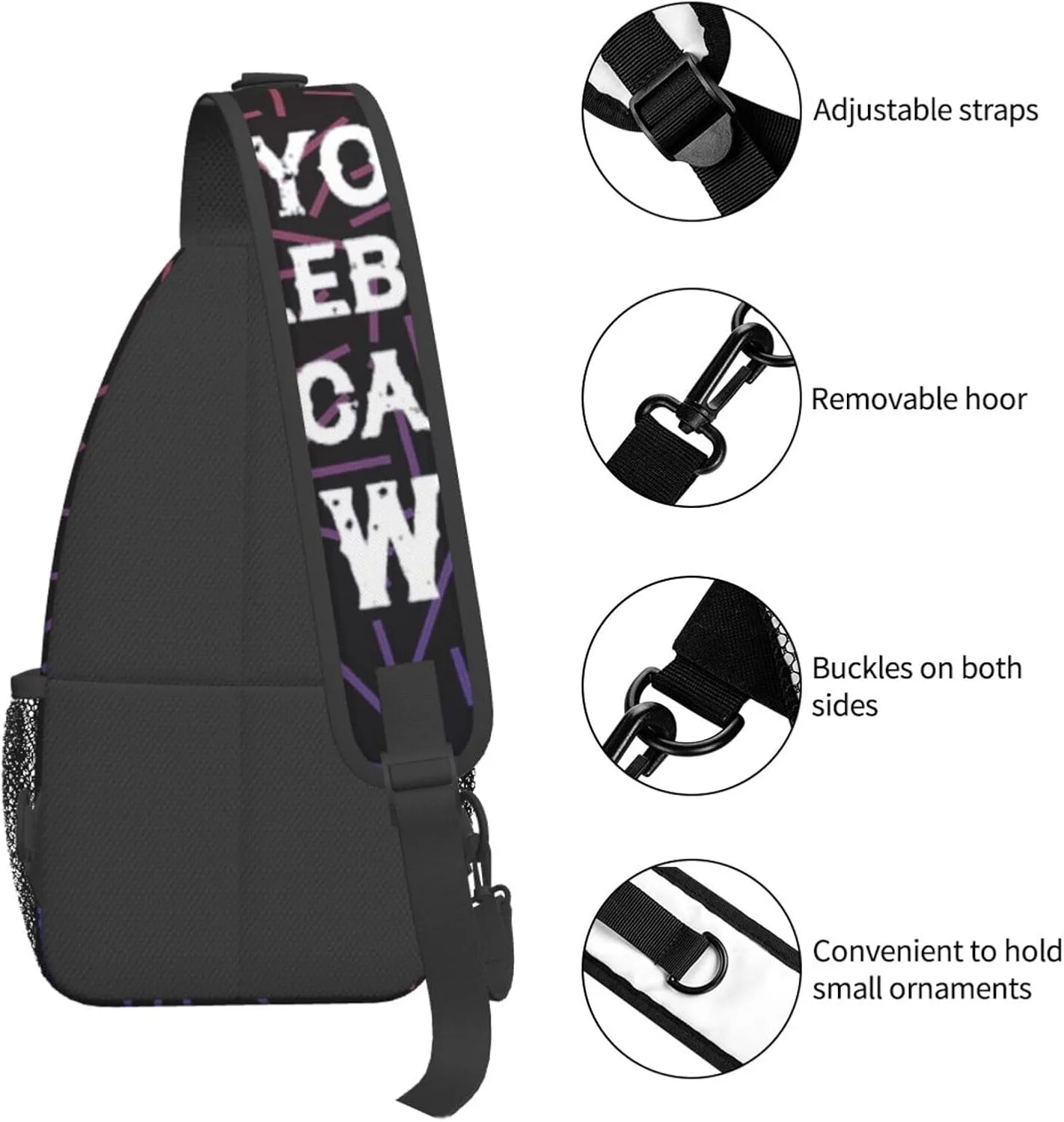 I'M Your Huckleberrys Keep Calms And Say When Crossbody For Men Women Sling Chest Bag Shoulder Bag Lightweight One Strap Backpack Multipurpose Travel Hiking Daypack