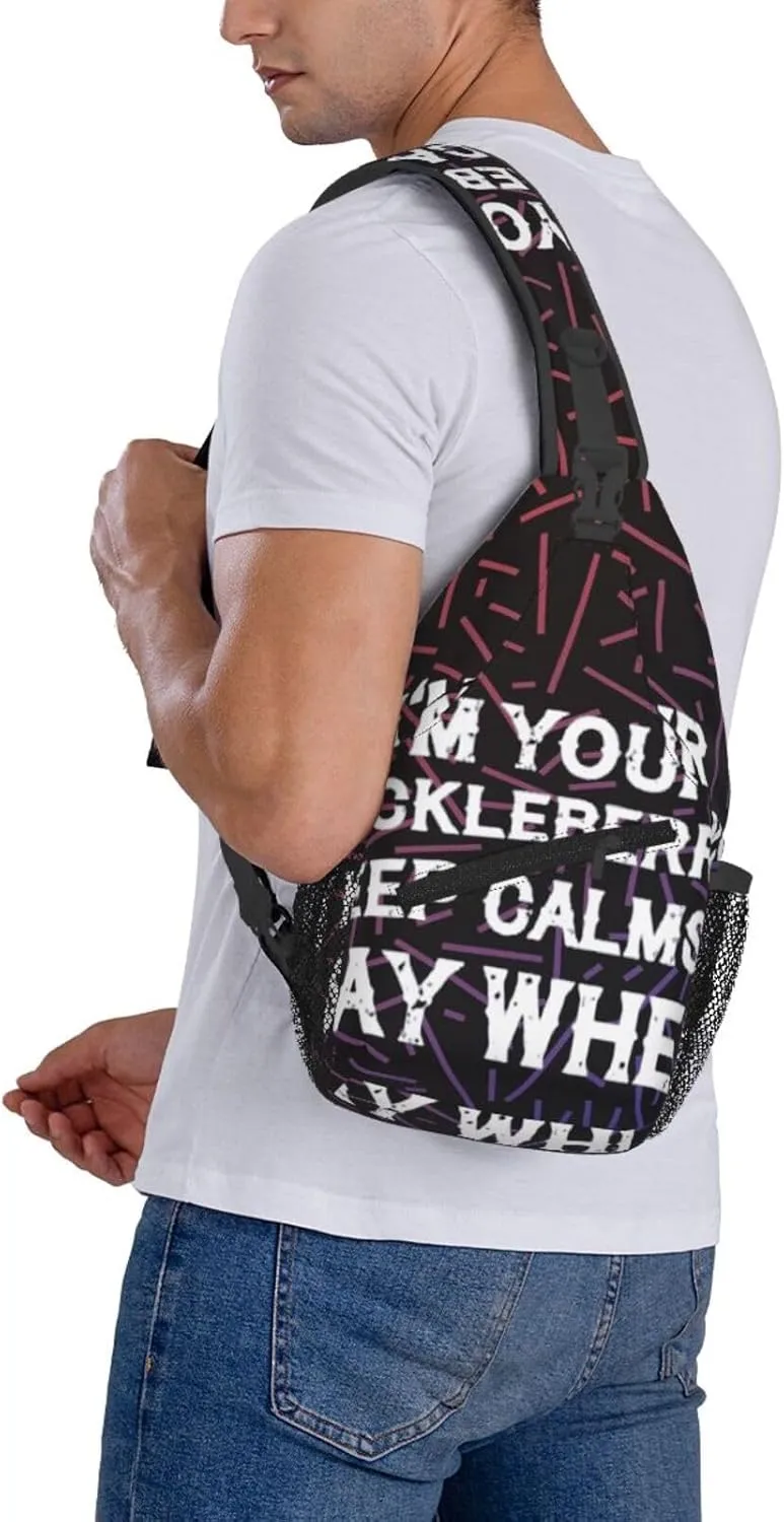 I'M Your Huckleberrys Keep Calms And Say When Crossbody For Men Women Sling Chest Bag Shoulder Bag Lightweight One Strap Backpack Multipurpose Travel Hiking Daypack