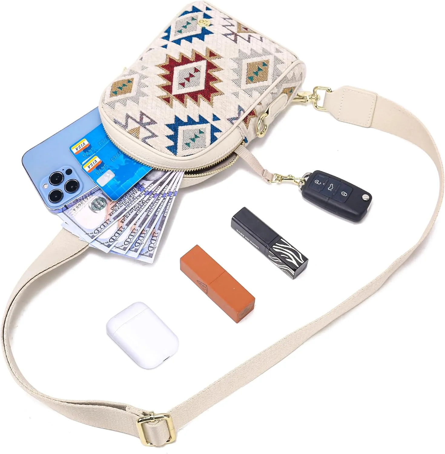 INICAT Travel Small Sling Bag Leather Crossbody Bags for Women Fanny Packs Cross Body Bag for Woman Cross Body Purses