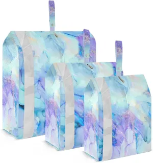 Ink Streaks 3 Set Travel Packing Cubes For Suitcases, Foldable, Garment Bag Closet Storage, Luggage Space Saver, Organizadores De Maletas Para