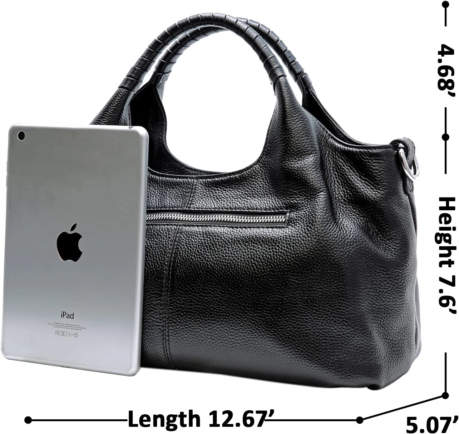 Iswee Genuine Leather Shoulder Bags Purses and Handbags for Women Satchel Designer Cross Body Hobo Medium Size Tote