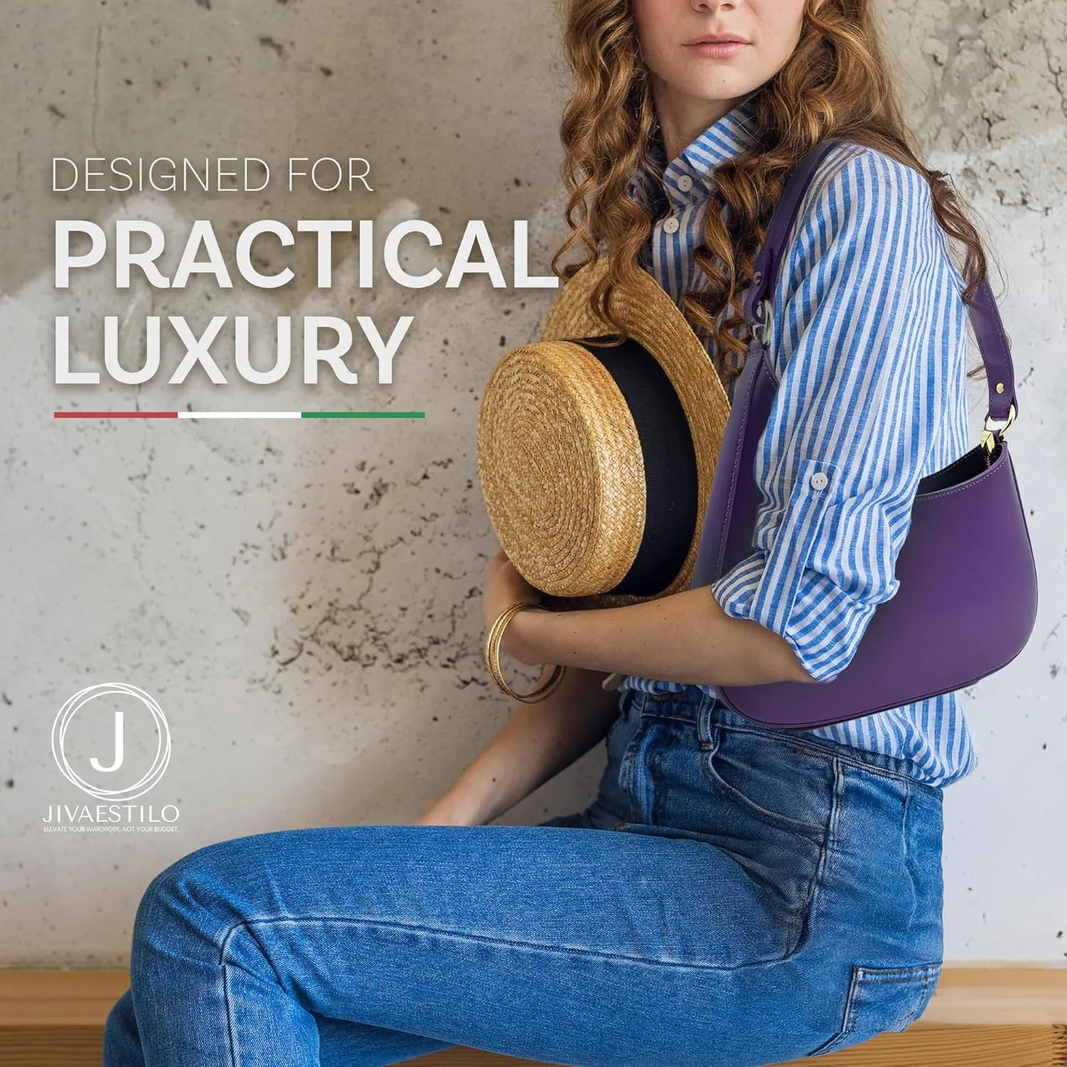 Italian Leather Handbags for Women, Women’s Shoulder Bag Tote Purse with Crossbody Strap,Handmade Genuine Leather