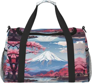 Japan Mount Fuji Landscape print Personal Item Bag Carry on Bag Underseat Travel Duffel Bags Gym Carry On Sports Bags