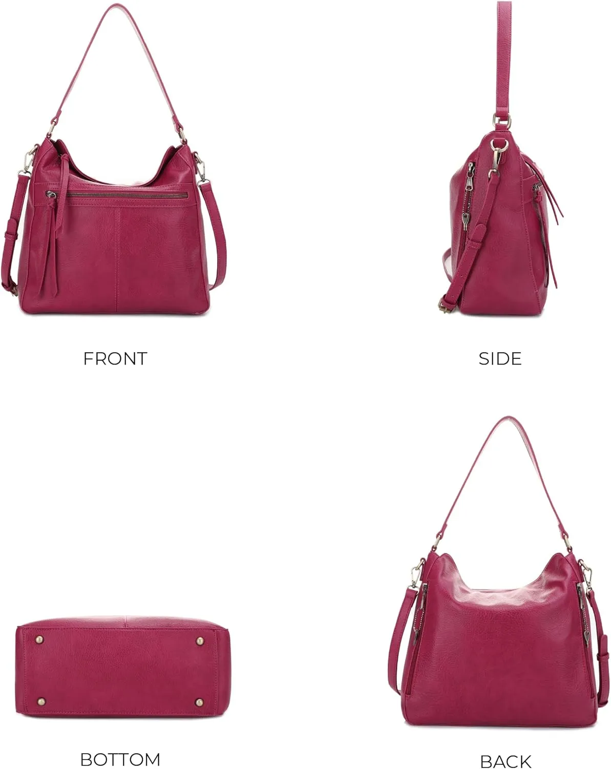 JESSIE & JAMES | Dakota Top Handle Concealed Carry Hobo Purse with Adustable Shoulder Strap