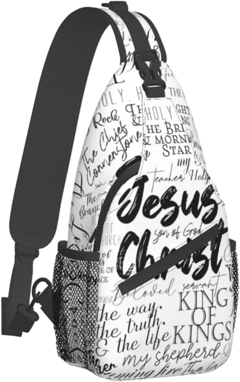 Jesus Sling Bag, Fashion Crossbody Backpack Shoulder Bag Chest Bag for Men Women Hiking Travel