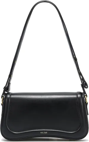 JOLLQUE Crescent Shoulder Bag for Women,Small Leather Strap Dumpling Handbag Purse,Unique Trendy Designer Hobo Crossbody Bags