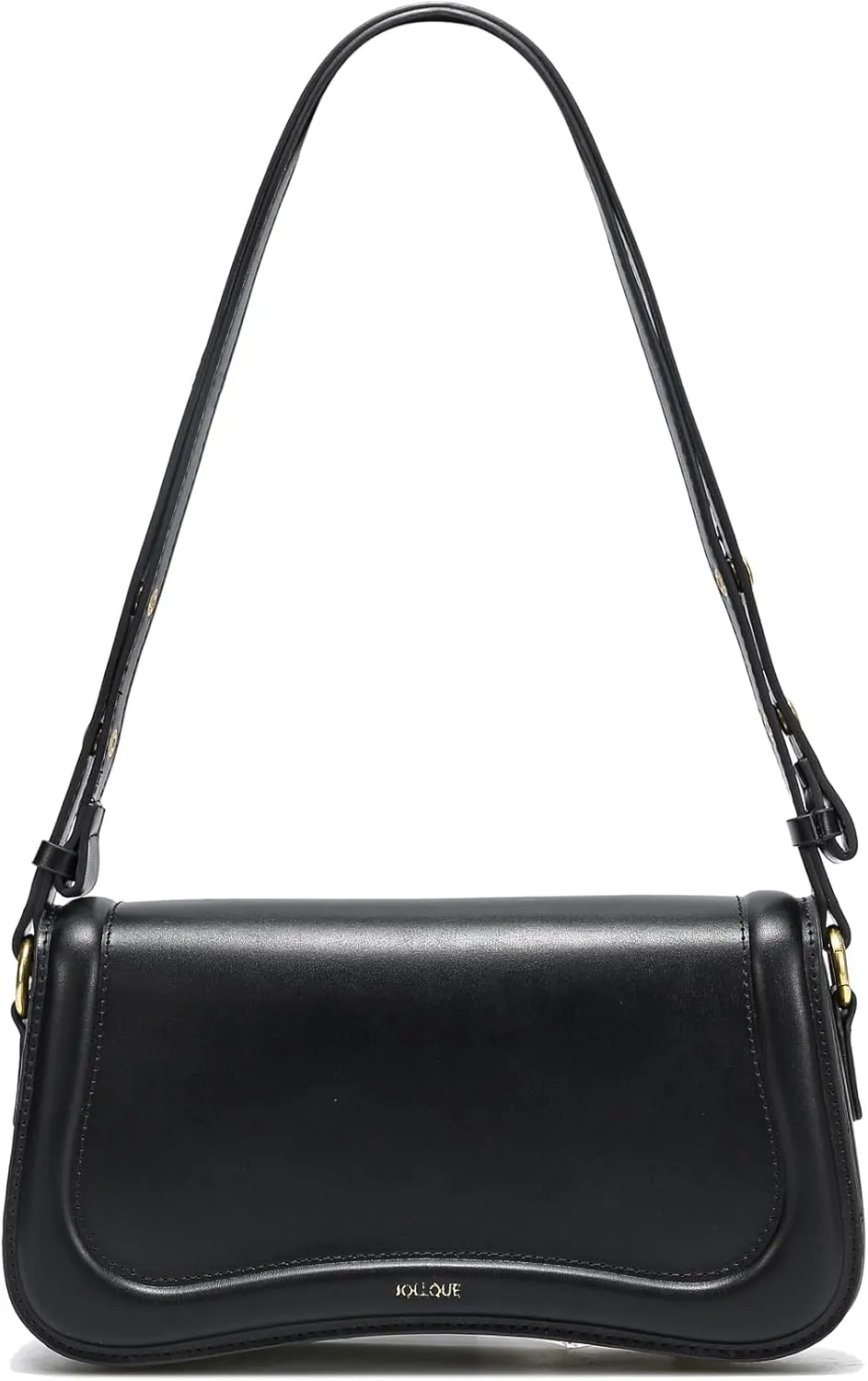 JOLLQUE Crescent Shoulder Bag for Women,Small Leather Strap Dumpling Handbag Purse,Unique Trendy Designer Hobo Crossbody Bags
