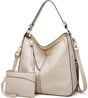 JONON Tote Bag for Women PU Leather Shoulder Bags Fashion Hobo Bags Large Purse and Handbags with Adjustable Shoulder Strap
