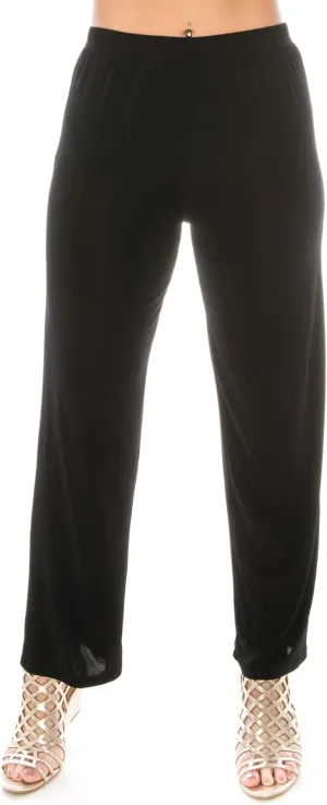 Jostar Women's Elastic Waist Pants – Plus Size Pull On Stretch Basic Soft Casual Trouser