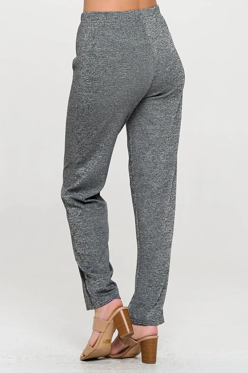 Jostar Women's Elastic Waist Pants – Pull On Stretch Basic Soft Casual Trouser