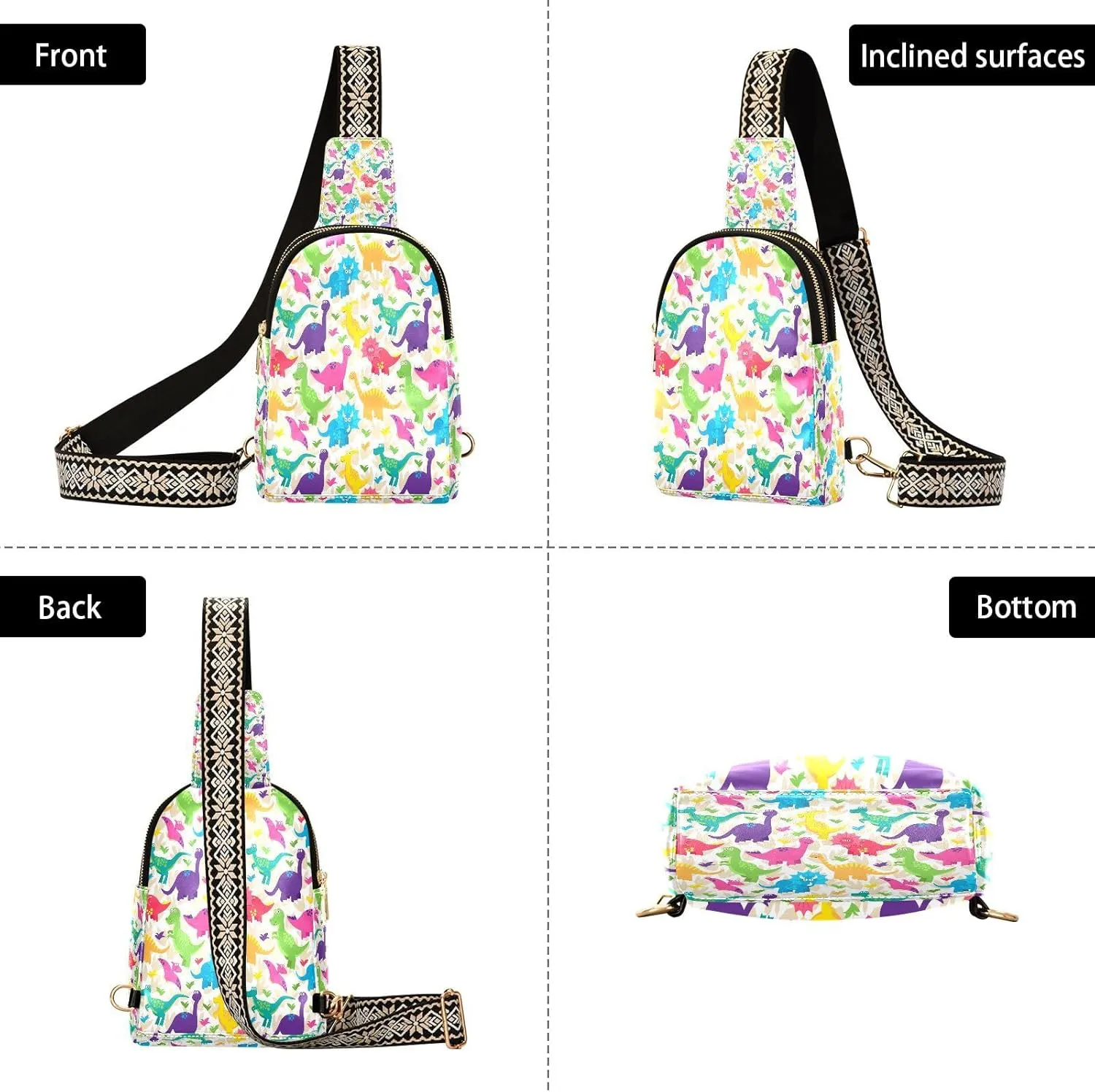 JSTEL Leather Crossbody Sling Bags for Women,Leather Crossbody Purses Leather Crossbody Bag Sling Purse