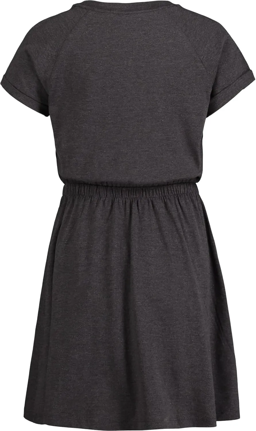 Juicy Couture Girls' Short Sleeve Jersey Tee Dress with Elastic Cinched Waist, Fun Designs & Colors