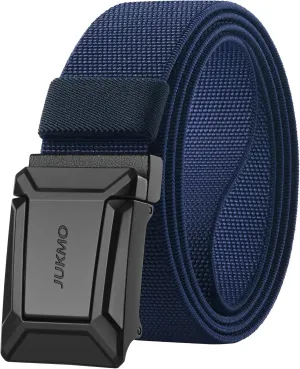 JUKMO Stretch Tactical Belt for Men, Military Work Rigger Hiking 1.5" Elastic Nylon Web Ratchet Quick Release Belt