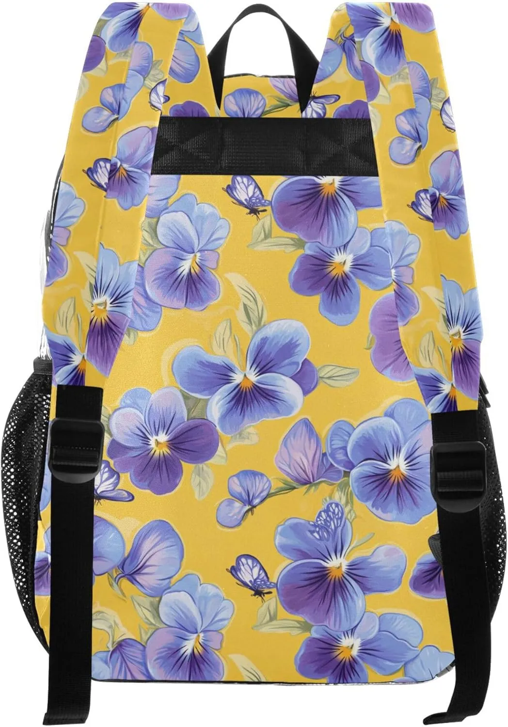 JUNZAN Cute Violet Yellow Classic Kids Backpack See Through Student Book Bags Elementary