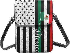 K9 Paw Thin Blue Line Flag Cell Phone Purse Small Crossbody Bags For Women Men Wallet Purses With Adjustable Strap