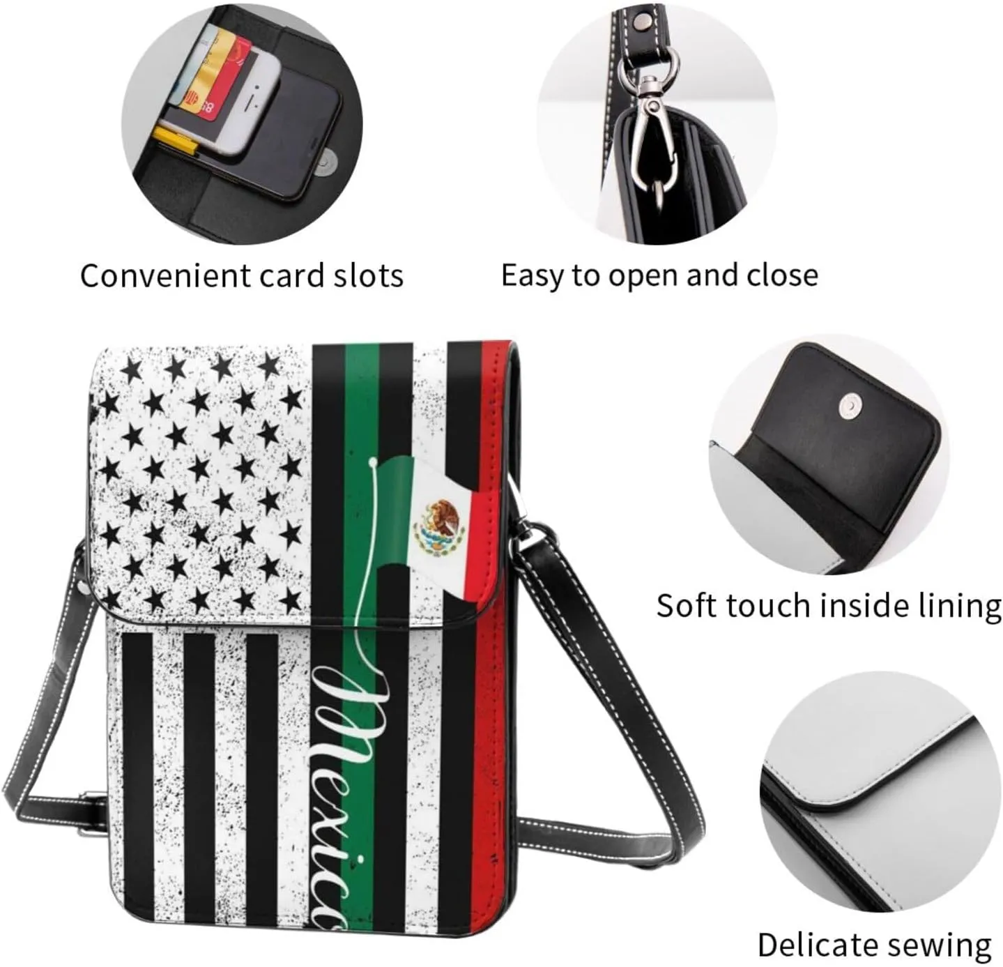 K9 Paw Thin Blue Line Flag Cell Phone Purse Small Crossbody Bags For Women Men Wallet Purses With Adjustable Strap