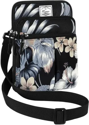 KAMO Multifunction Phone Waist Bag - Diagonal Cross Body Smart Phone Case Outdoor Bag with Triple Zip Closure for Women & Men