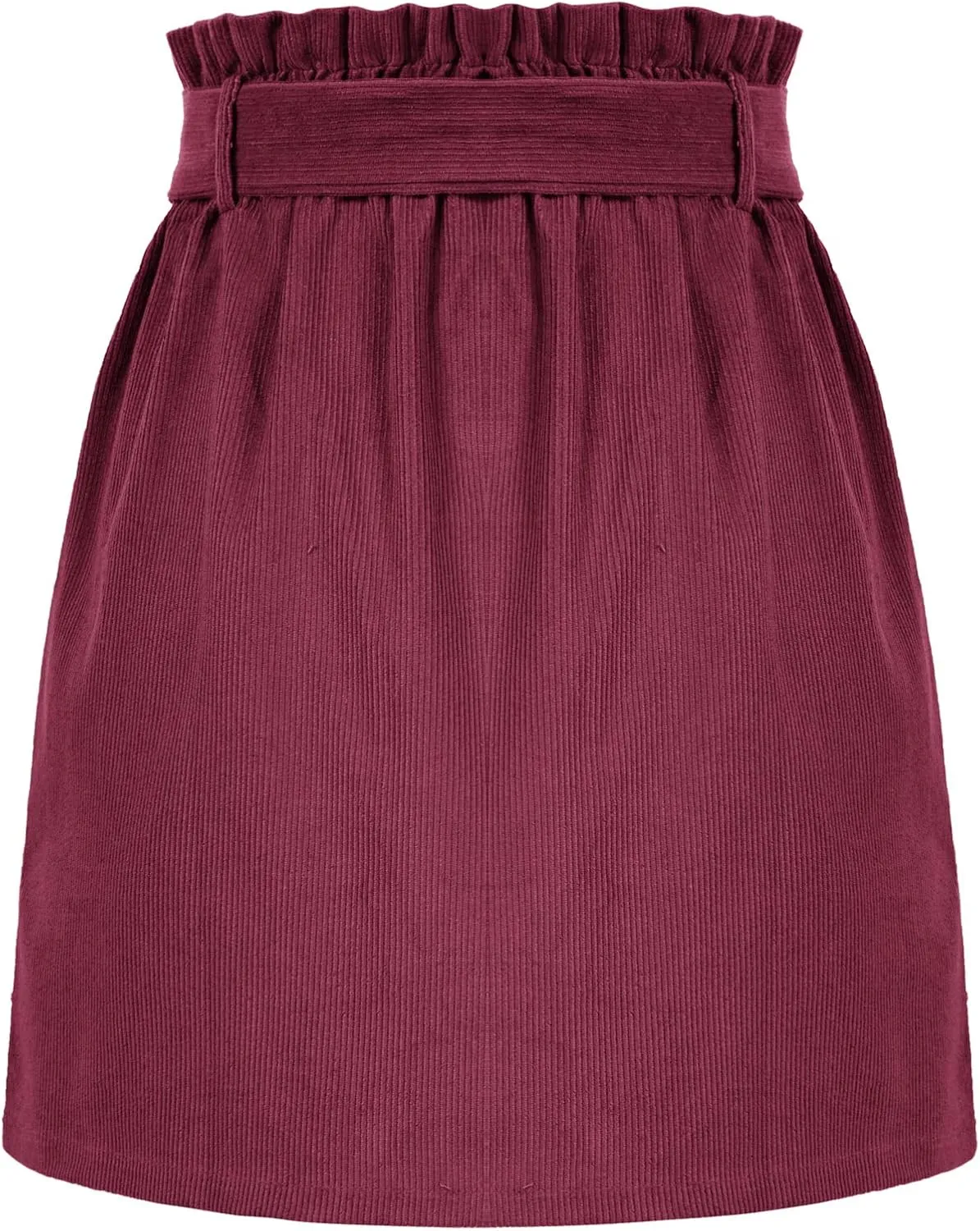 KANCY KOLE Women's Corduroy Skirt Casual High Waist A Line Skirt Skirt Short Skirt with Pockets Elastic Waist