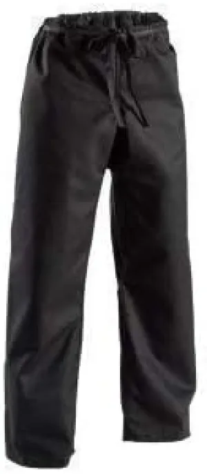 Karate Heavy Canvas Trousers Black 396g - Elastic Waist