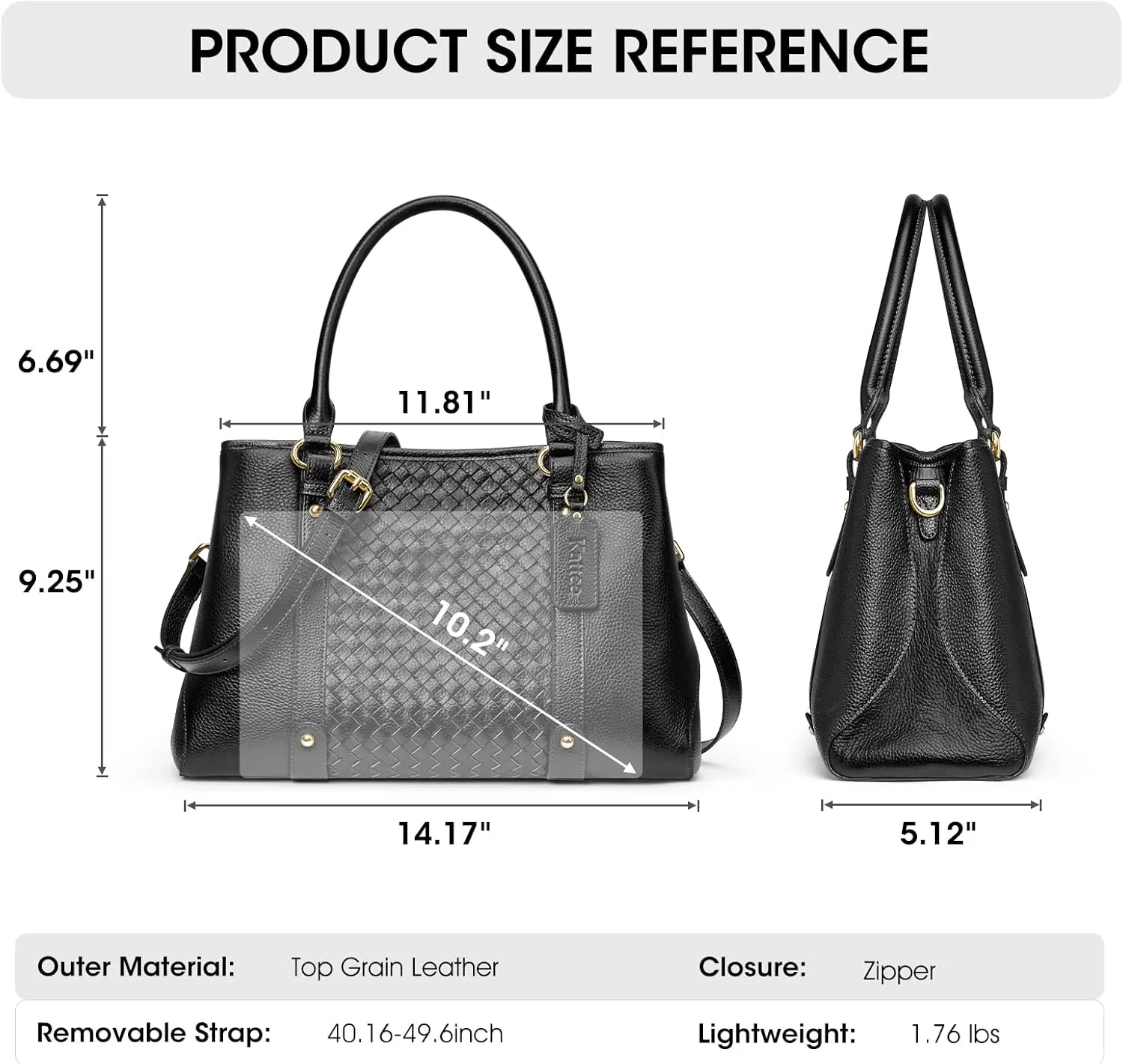 Kattee Women Soft Genuine Leather Satchel Bags Top Handle Crossbody Purses and Handbags Totes Shoulder Hobo
